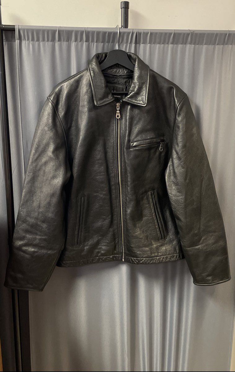 Vintage 90s Wilsons Leather Men's Black Thinsulate Insulated Jacket Size Medium