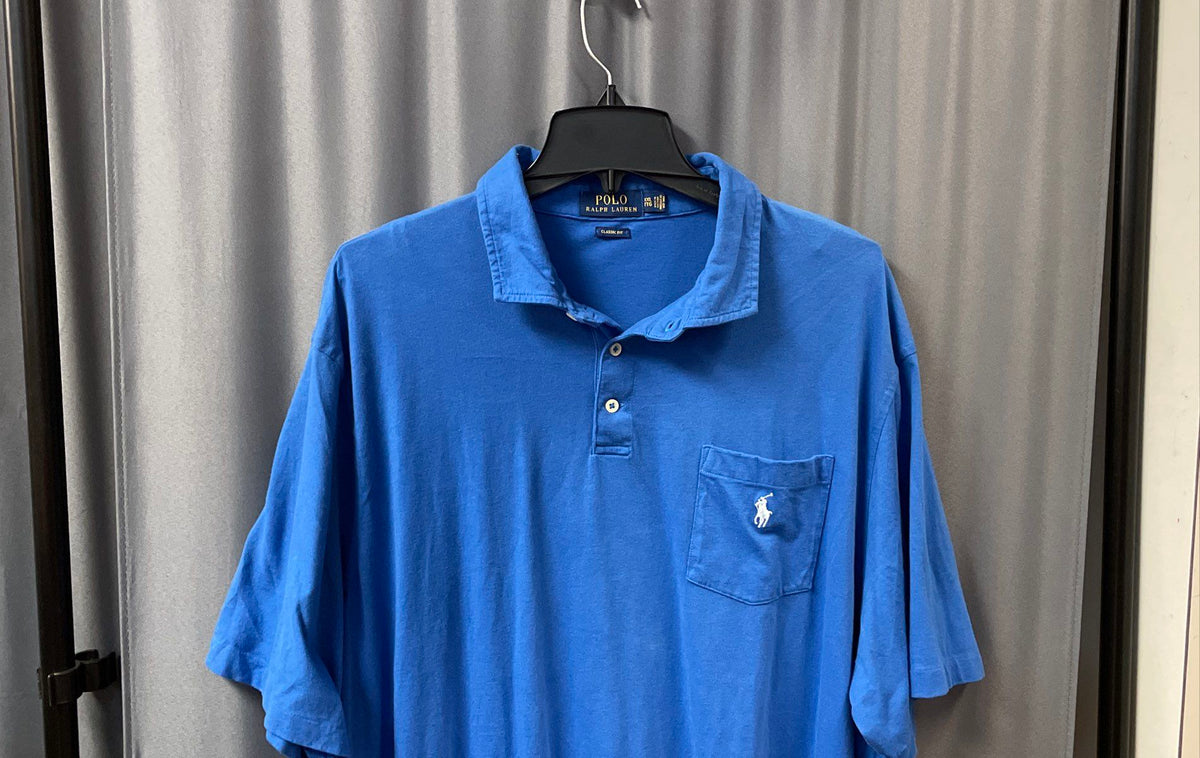 Polo Ralph Lauren Men's Blue Classic Fit Pocket Short Sleeve Polo Shirt Sz XXL