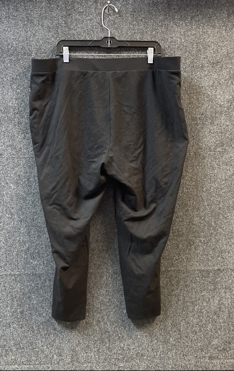 Philosophy Women's Black Ponte Knit Pull-On Stretch Plus Size Pants Sz 3X