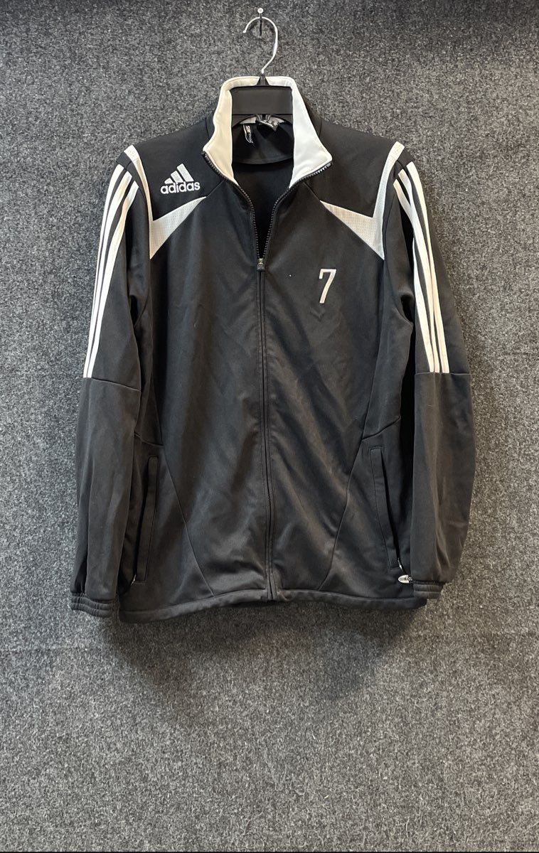 Adidas Boys Black Clima365 Full Zip Soccer Track Jacket Size XL