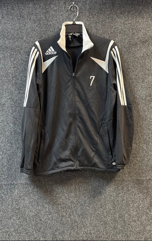 Adidas Boys Black Clima365 Full Zip Soccer Track Jacket Size XL