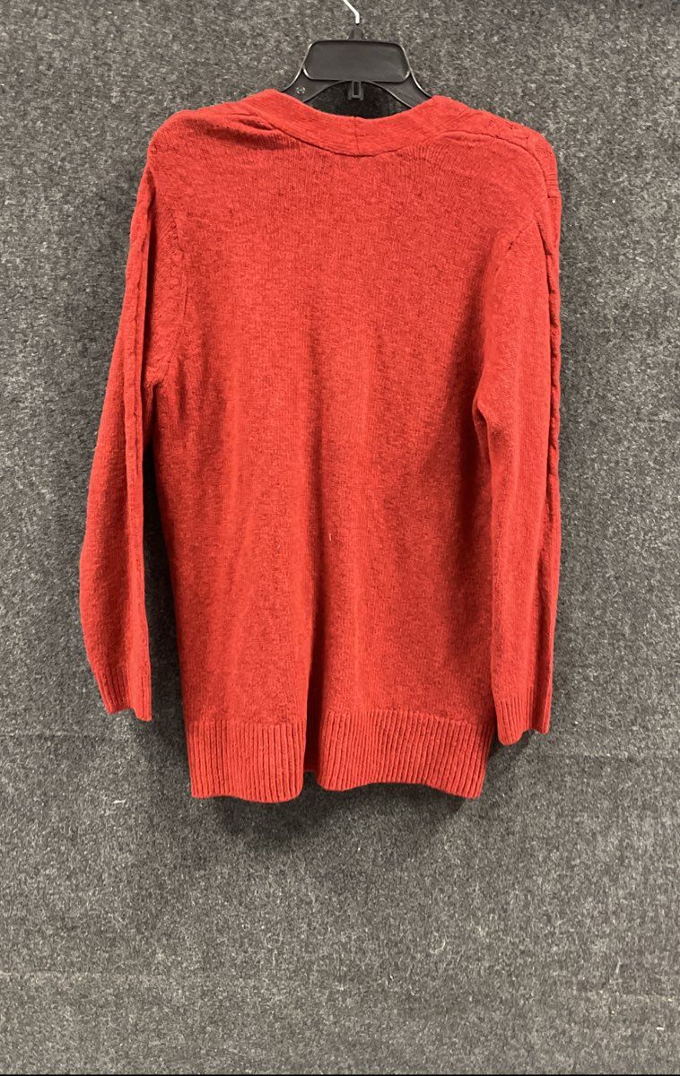Croft & Barrow Women's Red Cable Knit Cardigan Sweater Pockets XL NWT