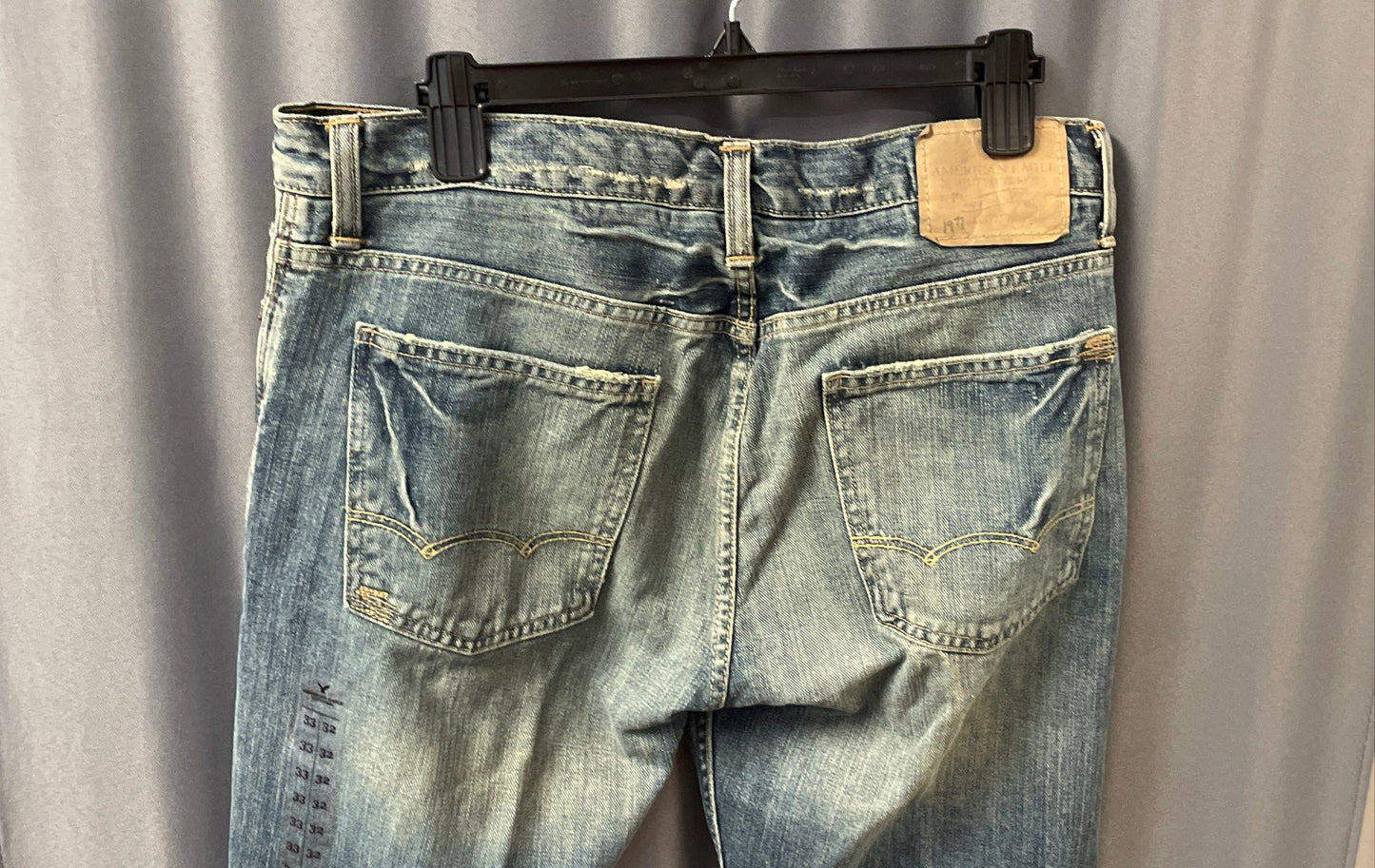 American Eagle Men's Blue Low Rise Slim Boot Jeans Sz 33x32 NWT