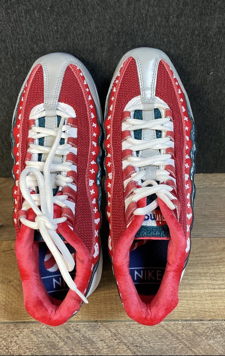 Nike Air Max 95 GS Christmas Holiday Red White Green Blue Size 6Y