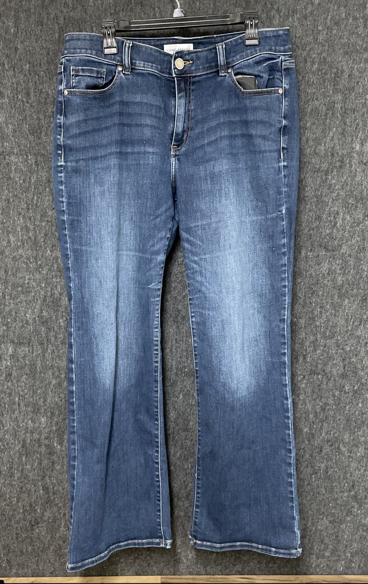 Lane Bryant Women's Blue Stretch Repreve Denim Medium Wash Jeans Sz 16