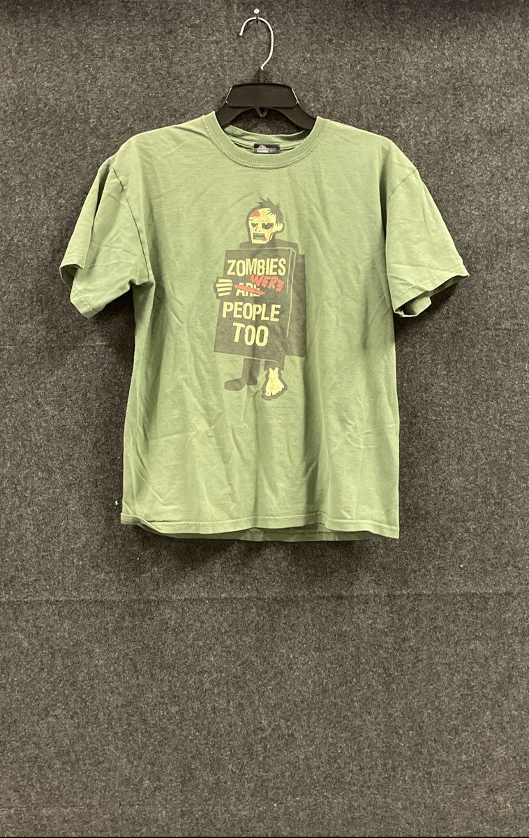 Think Geek Men's Green Zombies Were Are People Too Graphic T-Shirt Size M