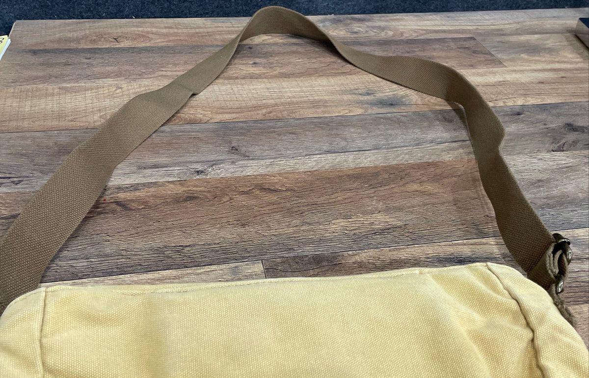 Gootium Unisex Tan Khaki Canvas Messenger Crossbody Bag Adjustable Strap 13"