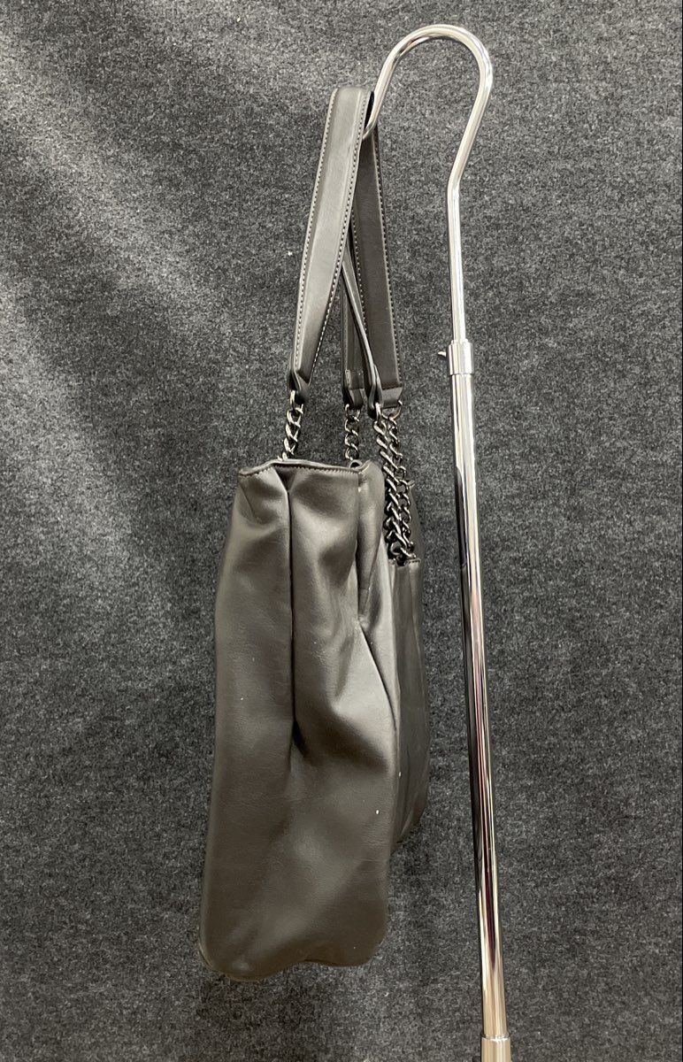 Simply Vera Vera Wang Black Floral Leather Large Tote Bag Gunmetal Hardware