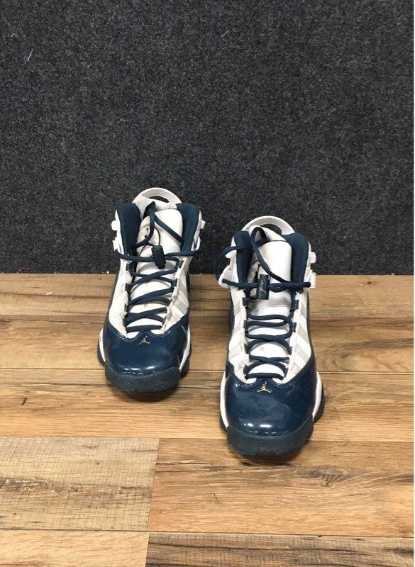 Nike Jordan 6 Rings GS Navy White Youth Basketball Shoes Size 5.5Y