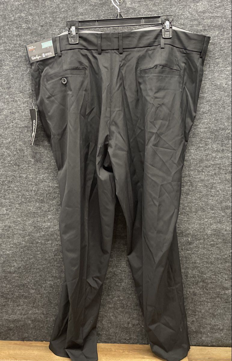 Walter Hagen Men's Black Perfect 11 Straight Fit Big & Tall Golf Pants NWT 44x30