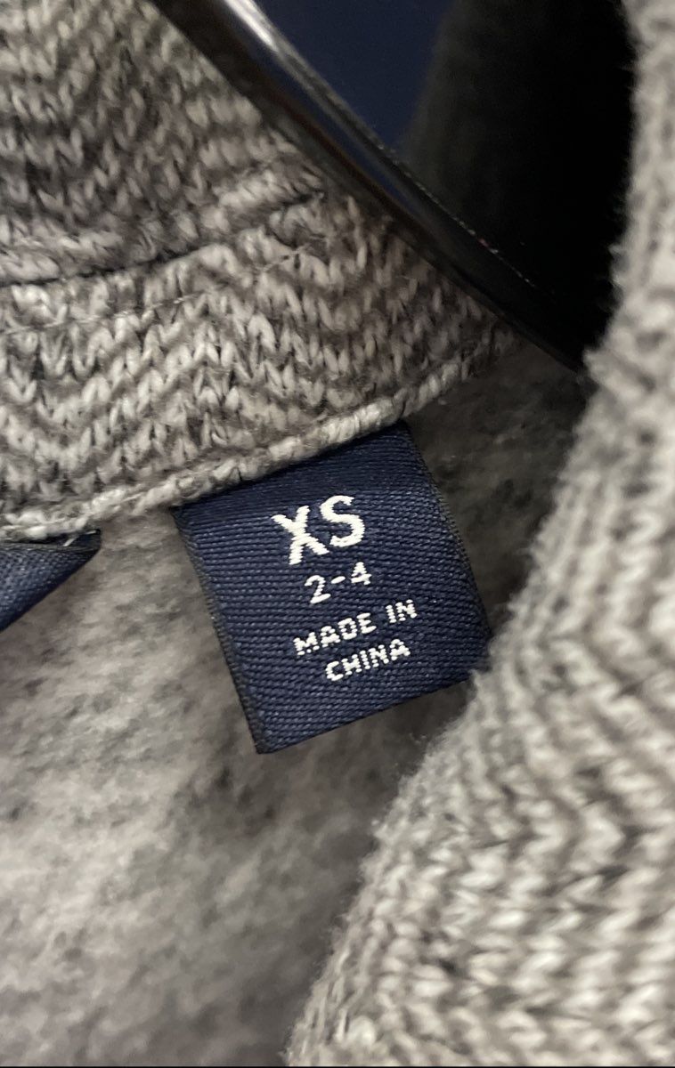 Lands' End Women's Grey Herringbone Knit Blazer Sweater Jacket Sz XS 2-4