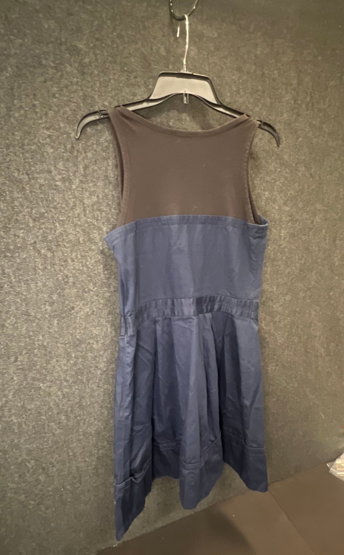 Marc by Marc Jacobs Women's Navy Blue Brown Mixed Media Tank Dress Sz 8