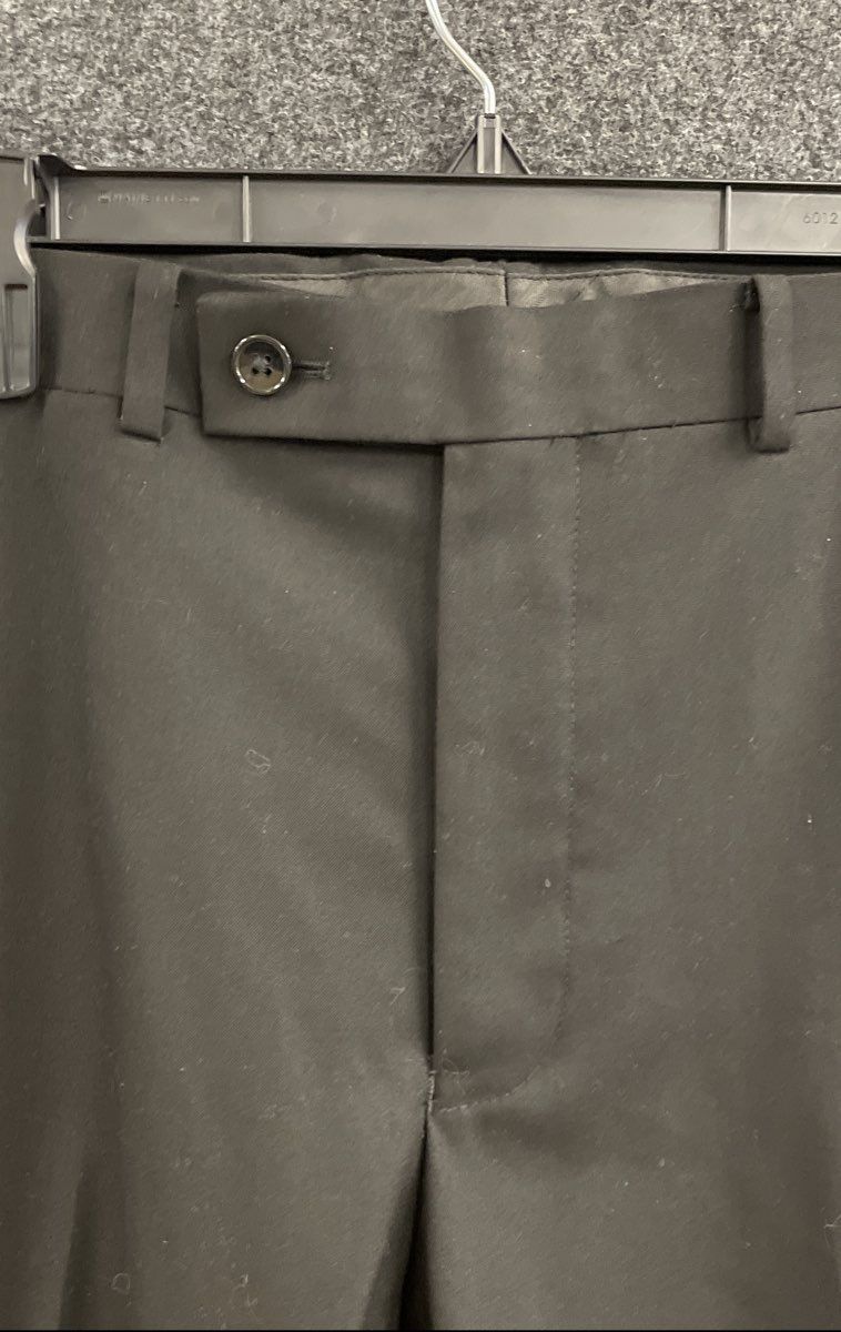 Calvin Klein Men's Black Flat Front Dress Pants Poly Rayon Blend 36x30