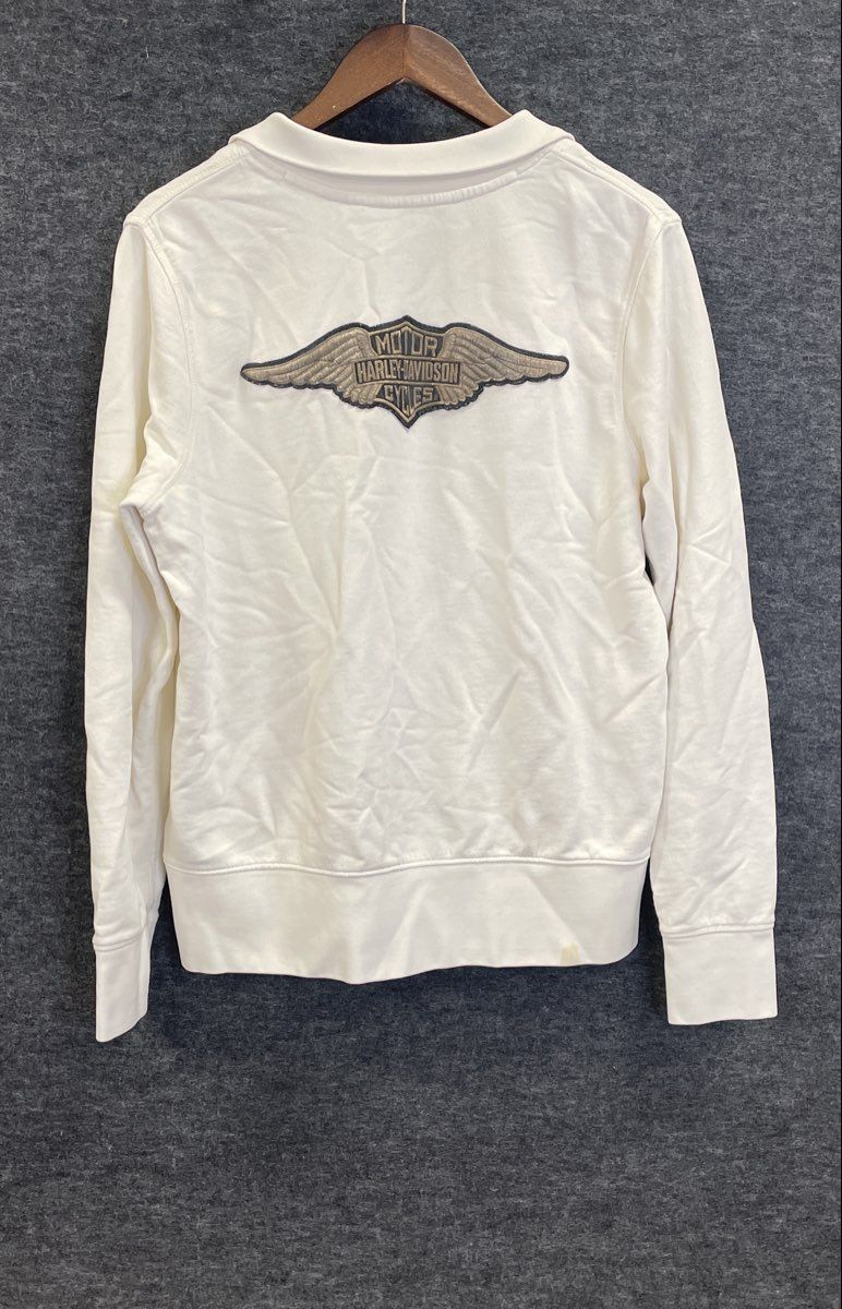 Harley-Davidson Top Lot: White 1/4 Zip Pullover & Bourbon Street NOLA Tee Sz L