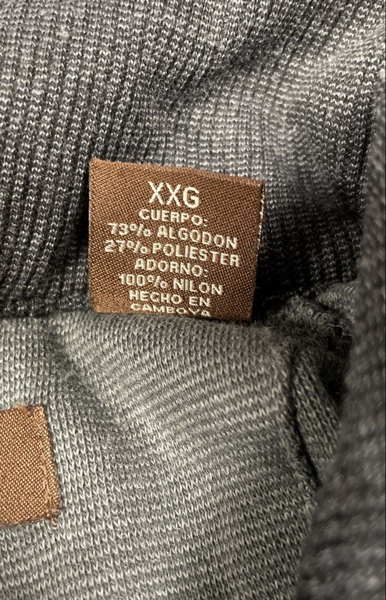Perry Ellis Men's Gray Full Zip Track Jacket Mock Neck Shoulder Panels Sz XXL