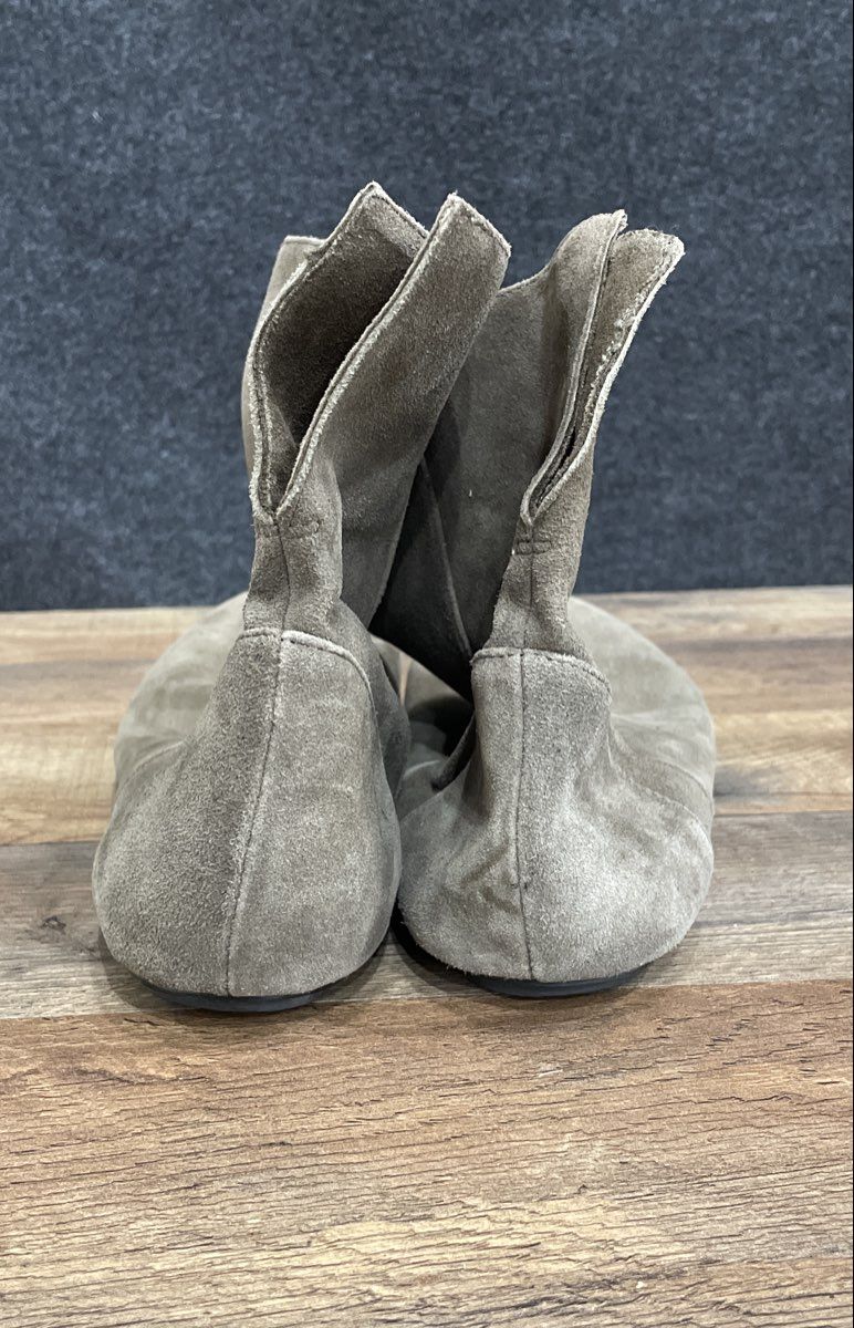 Pure Jill Grey Suede Slouch Pull On Ankle Boots Women's Size 9