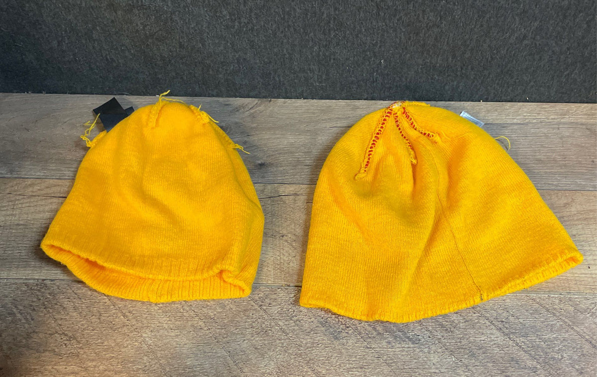 NFL Team Apparel Youth Kansas City Chiefs Beanies Lot 2 Red Yellow Knit Hats