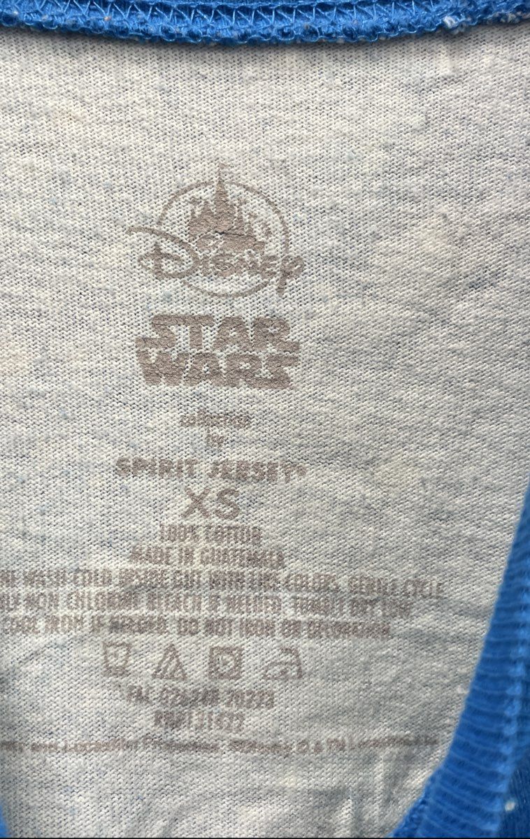 Spirit Jersey Women's Disney Star Wars Endor Ewok Blue Galaxy Shirt Sz XS
