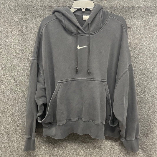 Nike Women's Phoenix Fleece Oversized Pullover Hoodie Black Sz L
