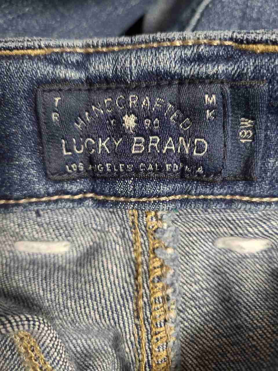 Lucky Brand Women's Emma Straight Leg Jeans Blue Medium Wash Stretch Sz 18W