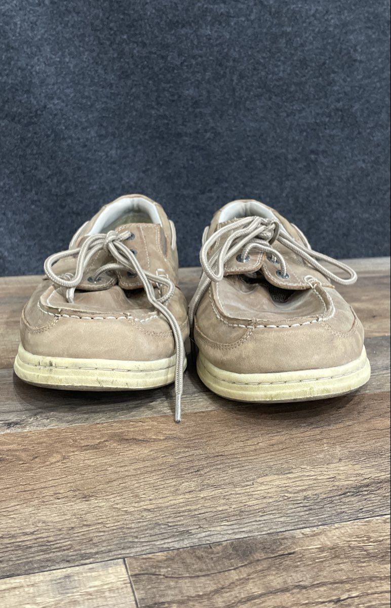 Dockers Men's Brown Leather Mesh Casual Boat Shoes Size 12M