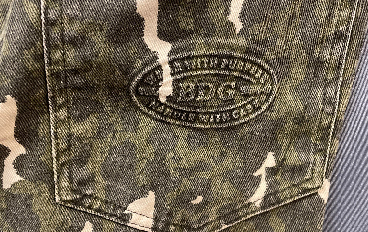 BDG Urban Outfitters Men's Green Camouflage Wide Leg Baggy Skate Jeans Sz 30W