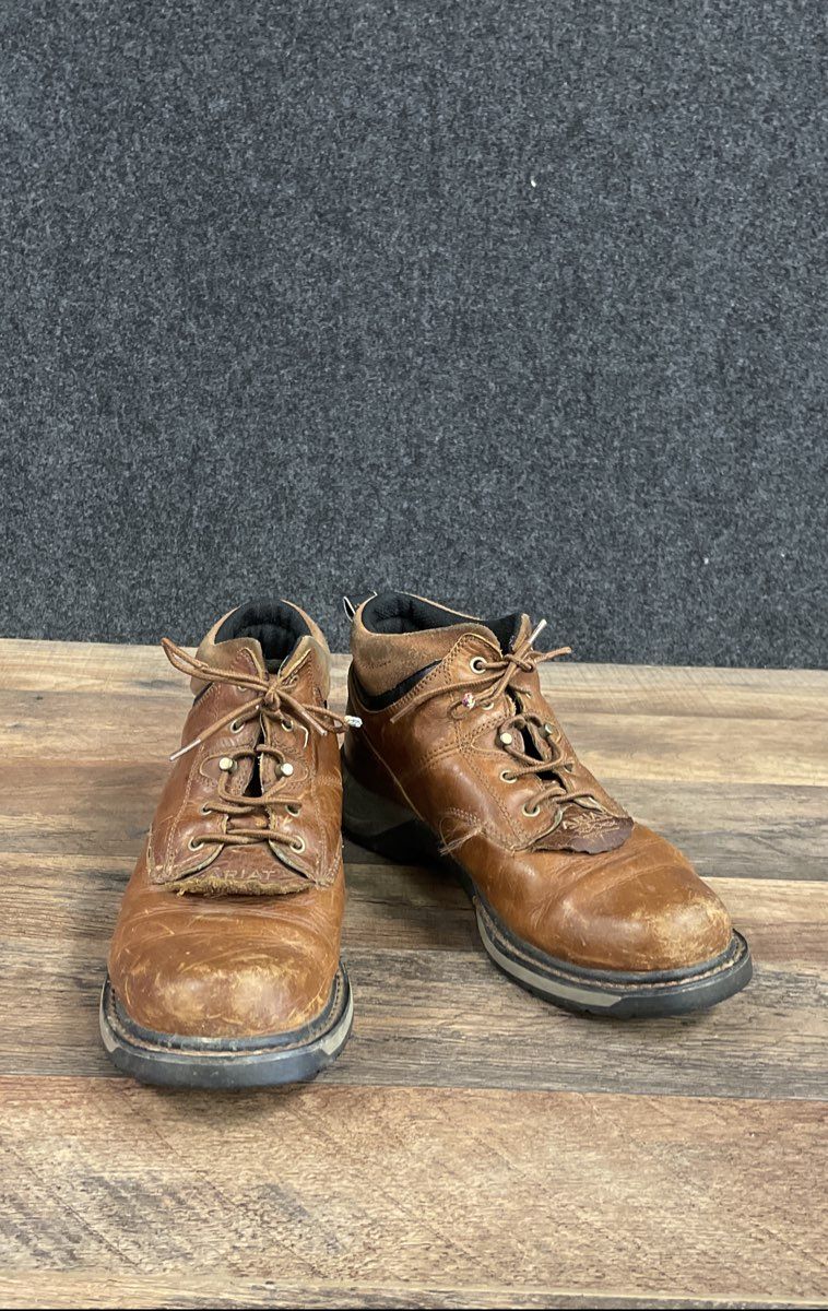 Ariat Jarrison Brown Leather Kiltie Ankle Hiking Boots Women's Size 8B