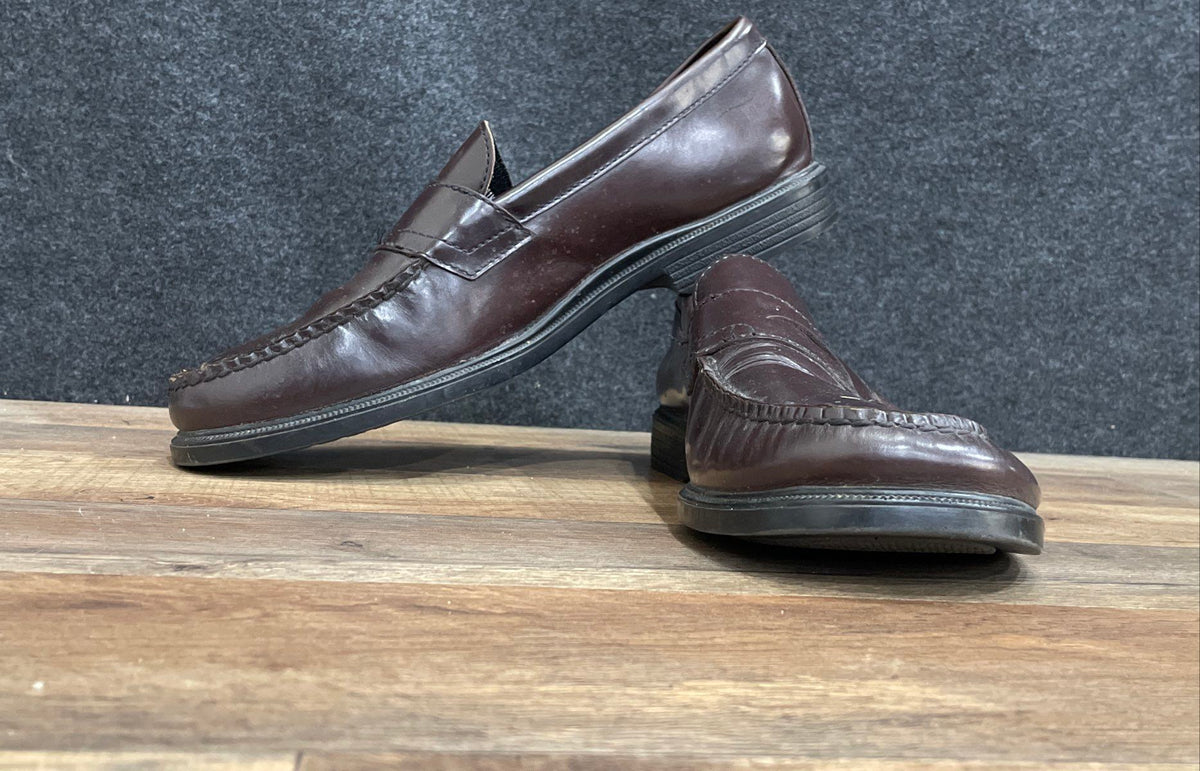 Rockport Genuine Handsewn Brown Leather Penny Loafer Men's Shoes Size 11W
