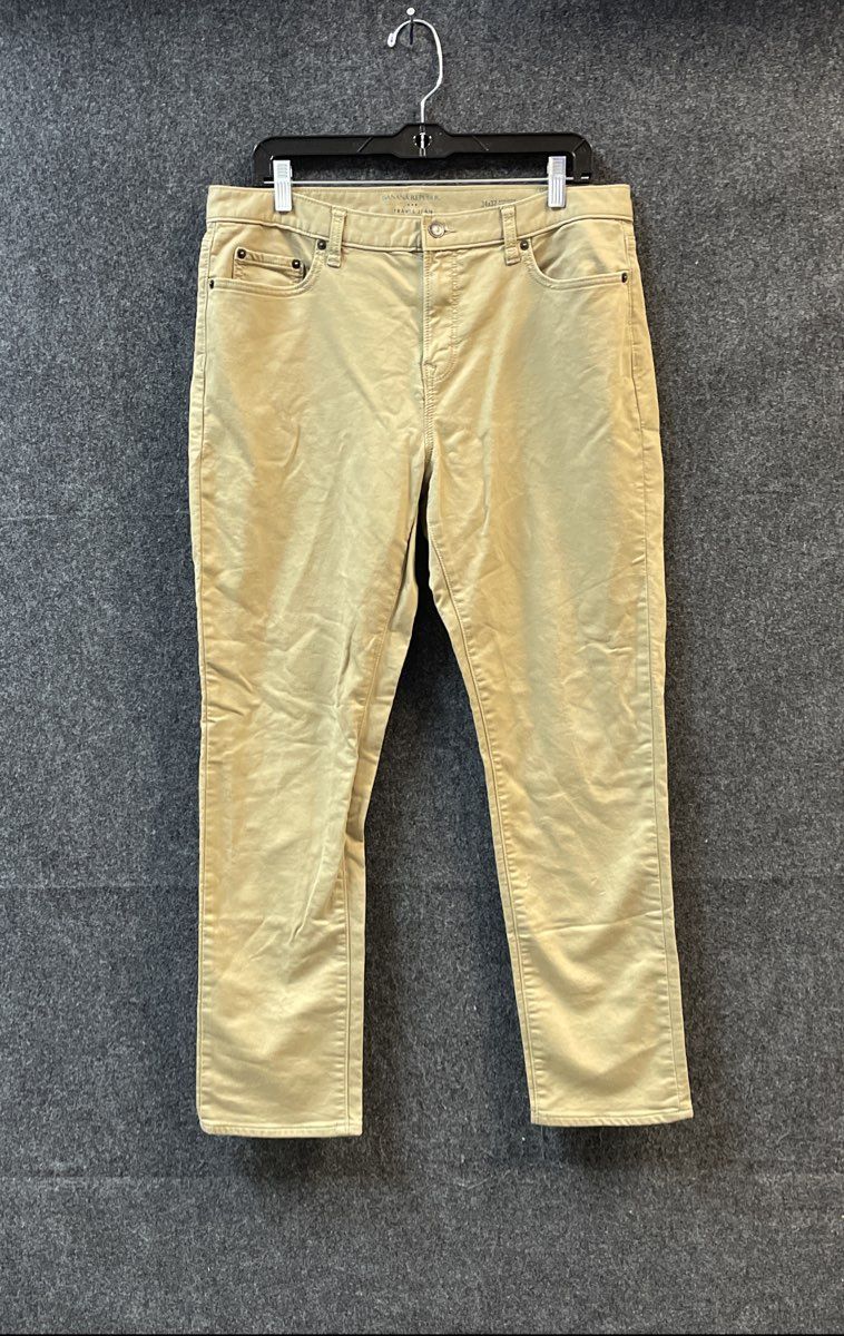 Banana Republic Men's Brown Travel Jean Athletic Fit Pants 34x32