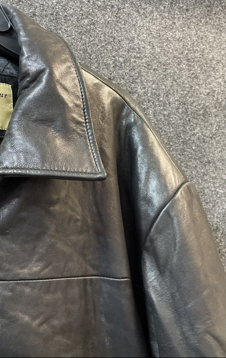 Vintage Boston Harbour Men's Black Genuine Leather Quilted Zip Jacket Sz XXL