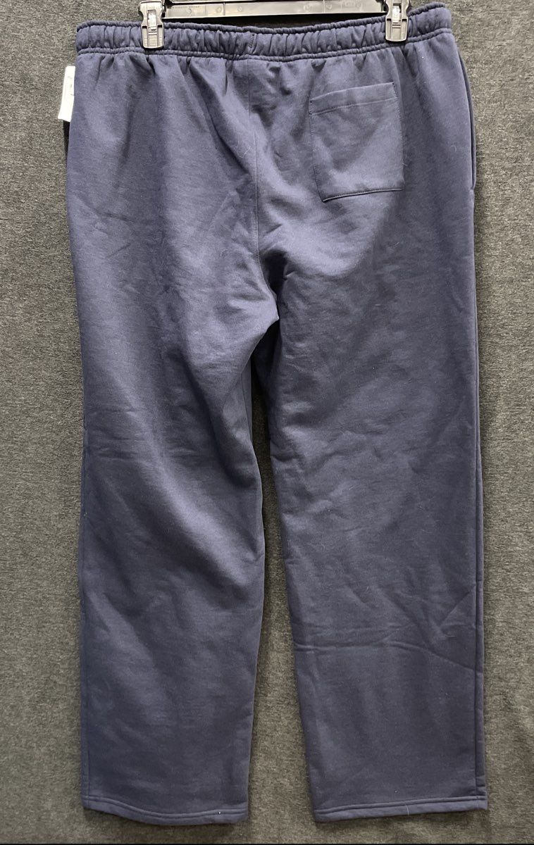Champion Men's Navy Blue Powerblend Fleece Open Bottom Sweatpants Sz XL NWT