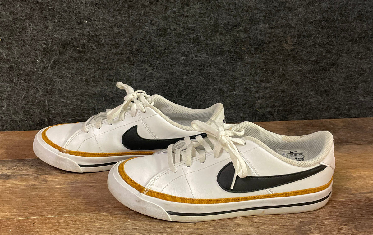 Nike Court Legacy DA5380-102 White Black Gum Sneakers Size 5Y