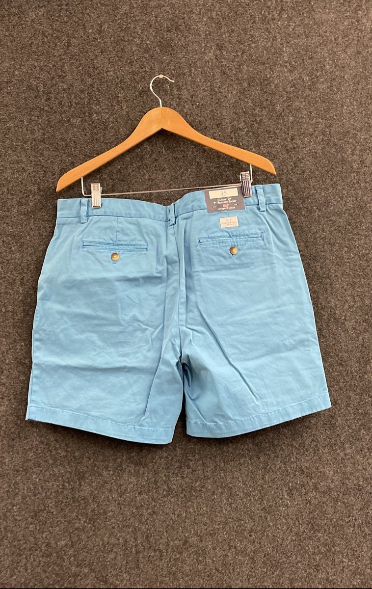 Vineyard Vines Men's Light Blue 7" Breaker Shorts Cotton Stretch NWT Sz 35