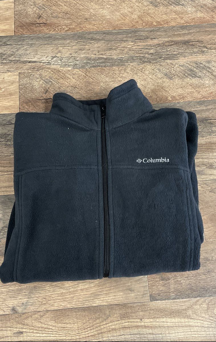 Columbia Youth Black Steens Mountain Full Zip Fleece Jacket Sz XL (18/20)