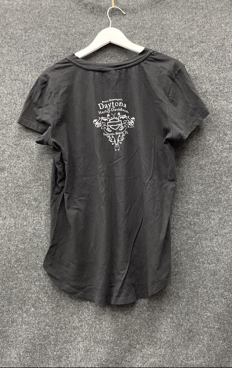 Harley-Davidson Daytona Beach Bruce Rossmeyer Strappy V-Neck Graphic Shirt Sz L