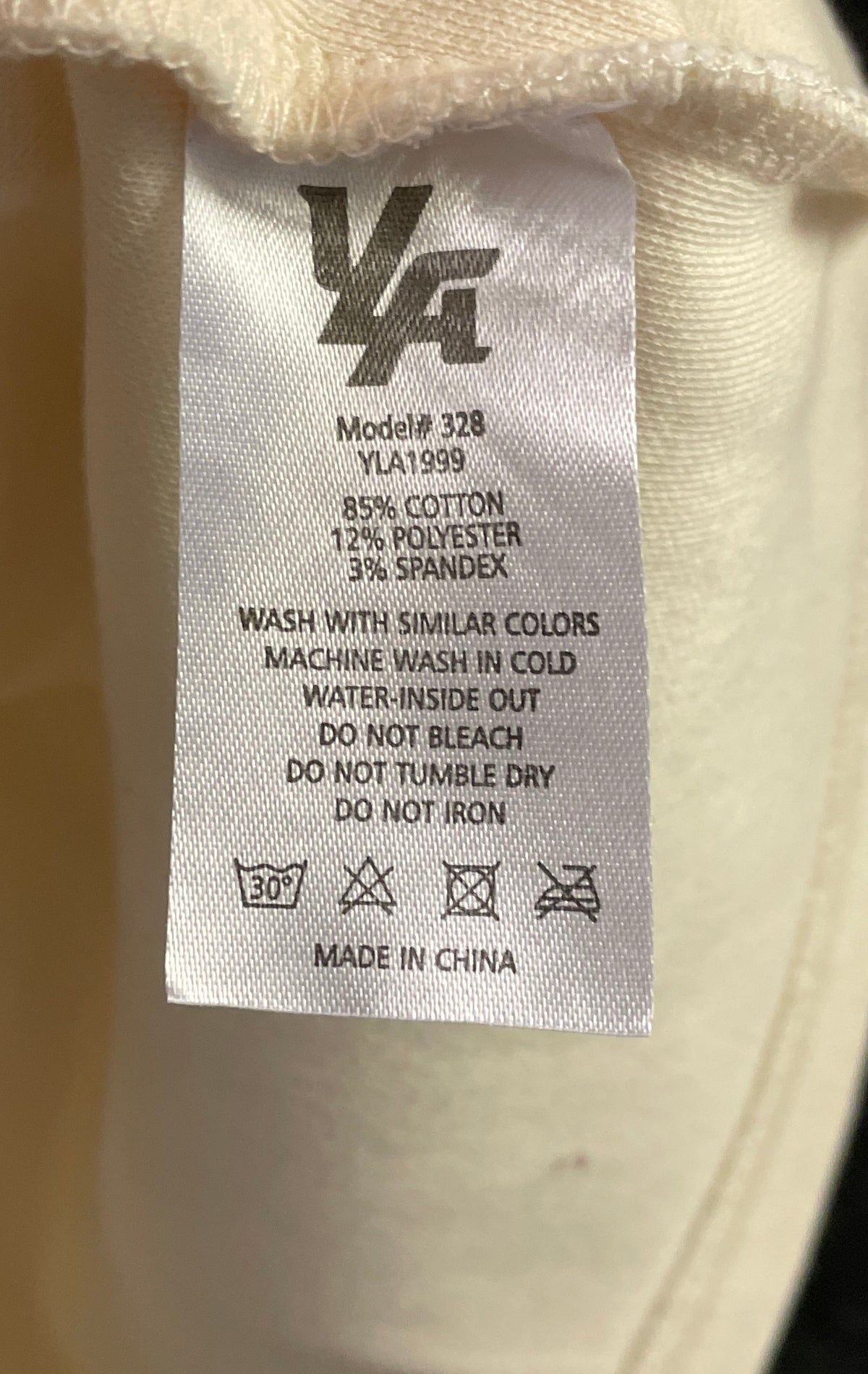 Youngla Men's 328 Pump Cover Cutoff Muscle Shirt Cream Embroidered Sz M