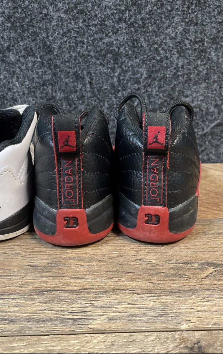 Nike Air Jordan Retro 12 Flu Game & Jordan 5 Infant Toddler Lot Size 5C 4C