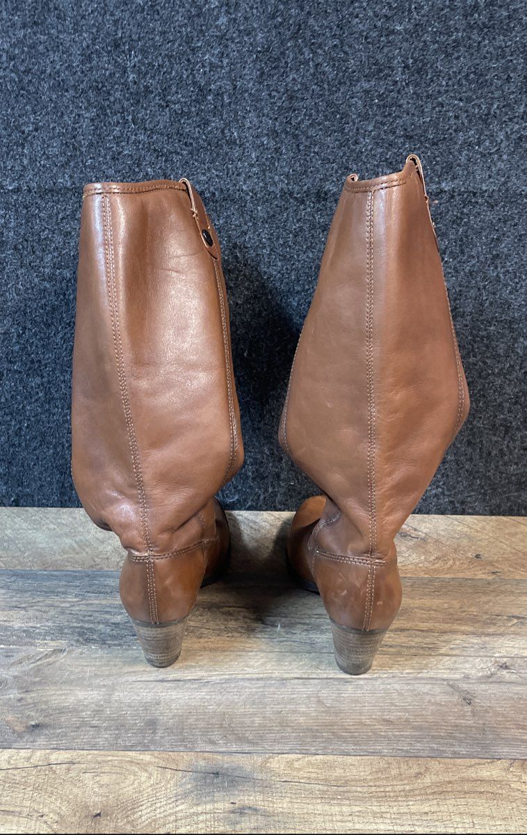 Franco Fortini Taylor Brown Leather Knee High Riding Boots Size 6