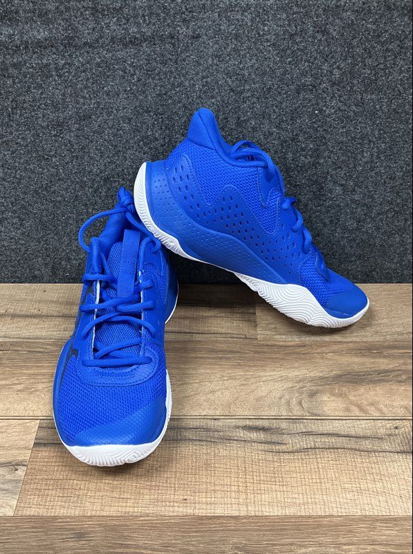 Under Armour Jet '23 Royal Blue White Kids Basketball Shoes Size 6.5Y
