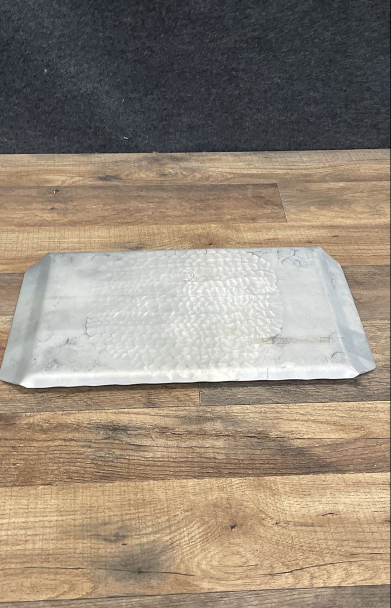 Wendell August Forge Silver Plate Serving Tray Covered Bridge Mill Scenic 1990