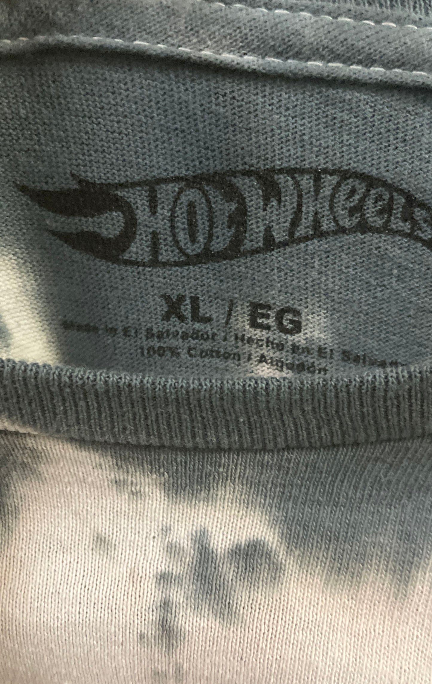Hot Wheels Men's Gray White Tie Dye Graphic Red Muscle Car 68 Cotton T-Shirt XL