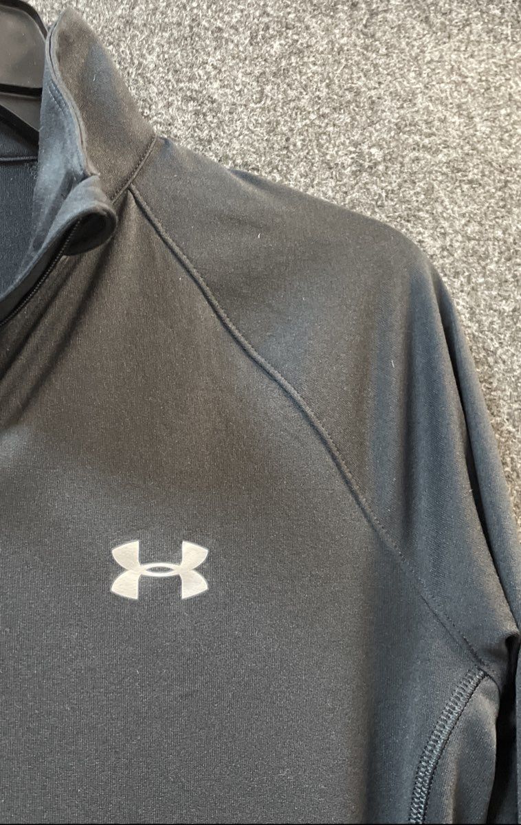 Under Armour Women's 1/4 Zip Pullover Jacket Black Mock Neck Sz S/M