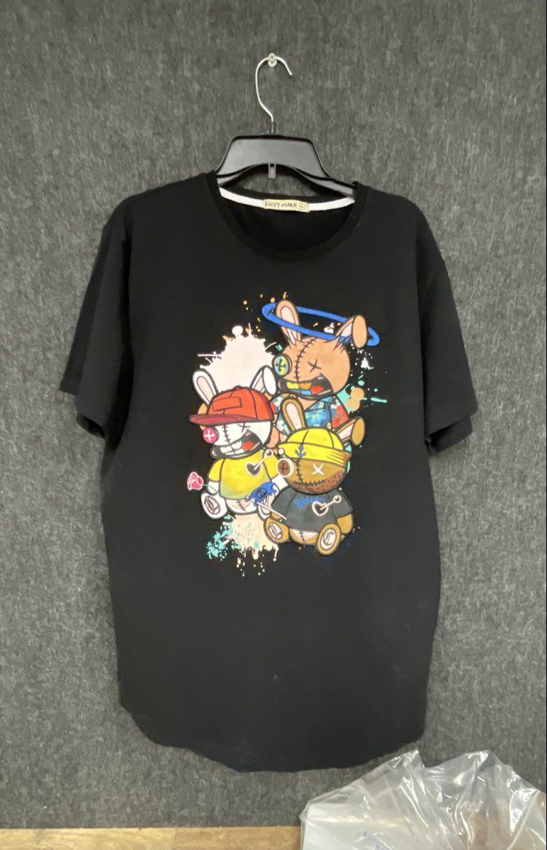 BKYS Bright Kids Young Souls Men's Black Lucky Charm Graphic T-Shirt Sz XL