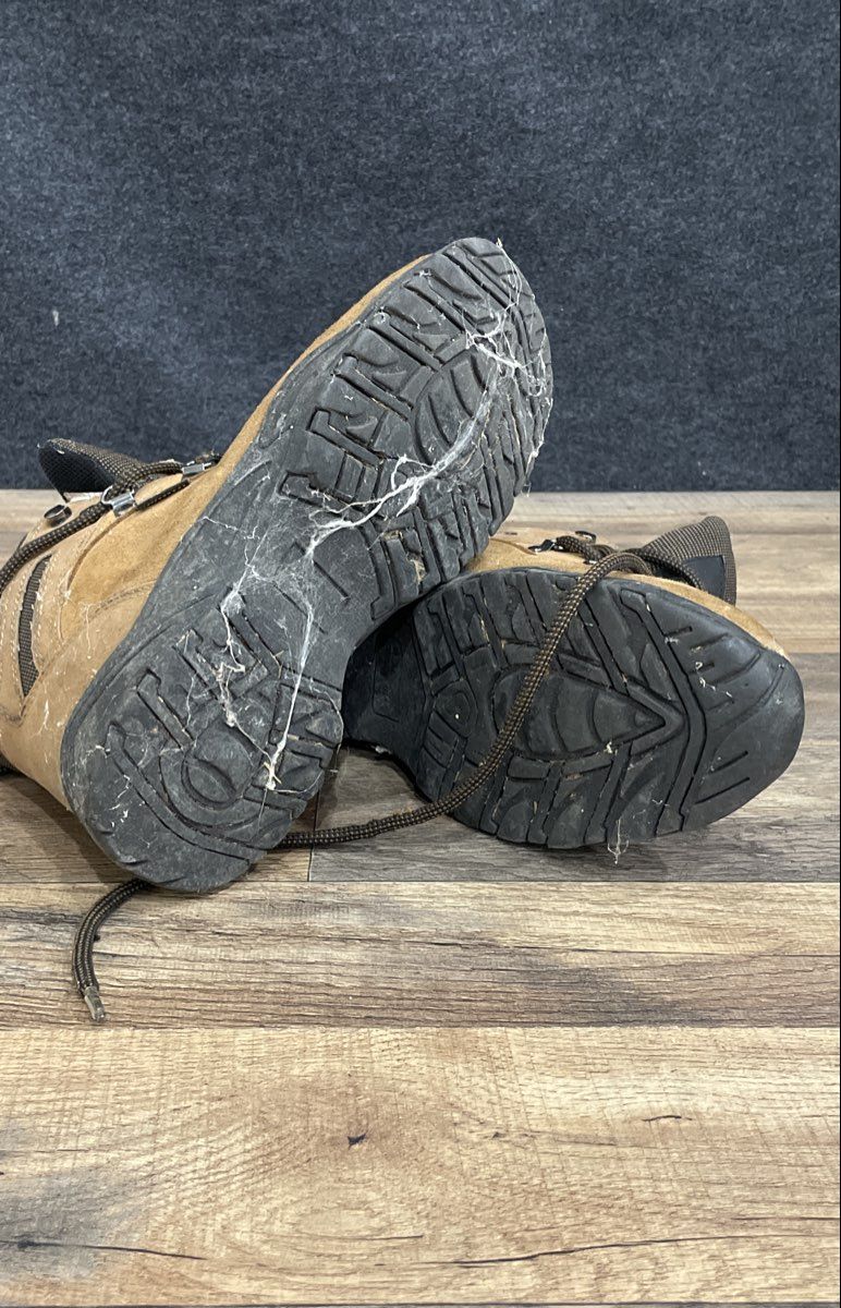 Ozark Trail Greta Brown Leather Hiking Work Boots Women's Size 9 Outdoor