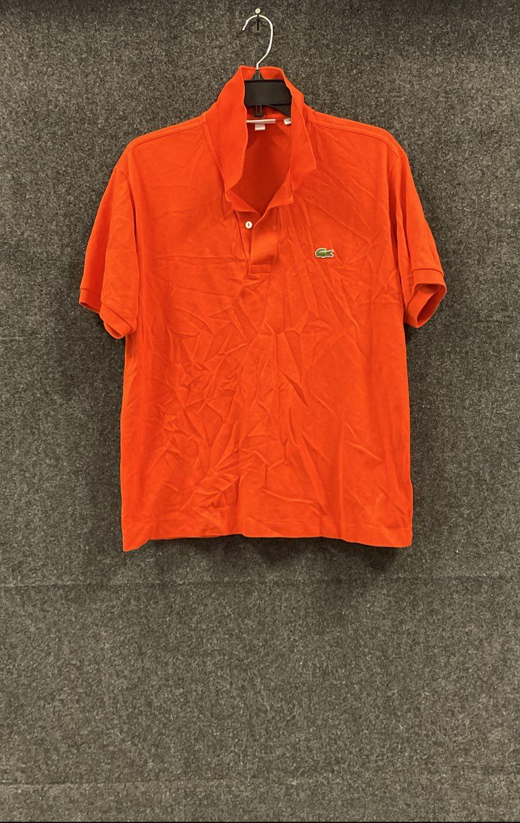 Lacoste Men's Orange Classic Fit Short Sleeve Pique Polo Shirt Size L
