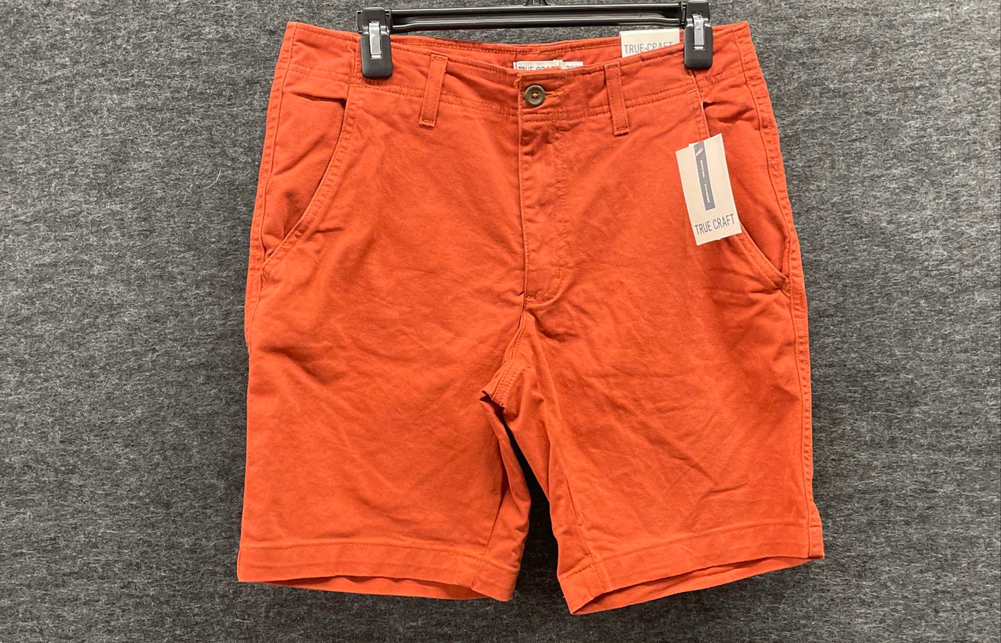 True Craft Men's Rust Red Chino Shorts 9" Inseam NWT Sz 31W