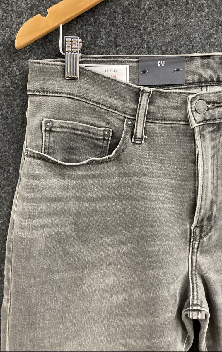 Gap Men's Slim Fit Gray Jeans GapFlex Soft Wear Denim 34x32 NWT