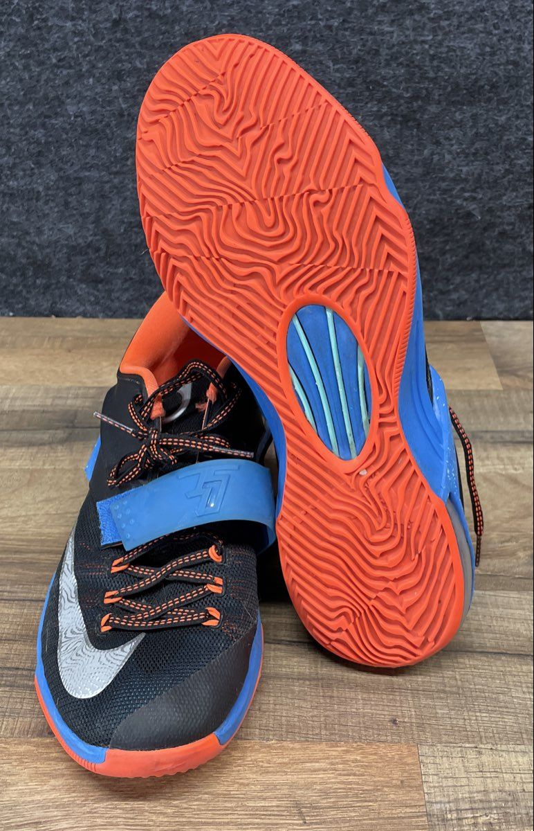 Nike KD 7 OKC Away Black Blue Orange Basketball Sneakers Size 8.5