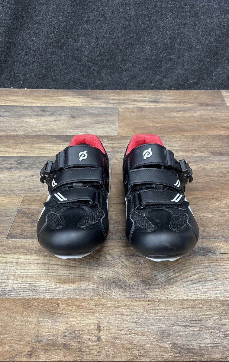 Peloton Cycling Shoes Black White with Look Delta Cleats Size Unknown
