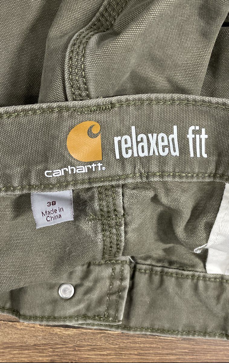 Carhartt Men's Moss Green Relaxed Fit Cargo Shorts Canvas Workwear 100277 Sz 38